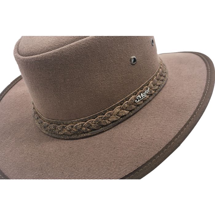 Cowboy Hat with Leather Braided Hatband