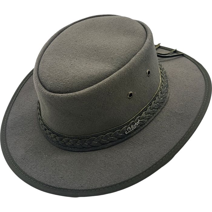 Cowboy Hat with Leather Braided Hatband