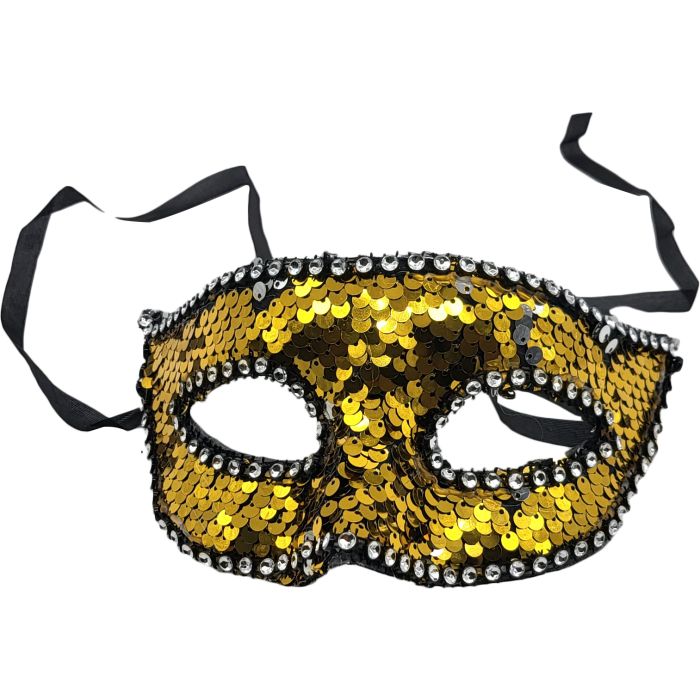 Sequin Mardi Gras Masquerade Mask (12Pcs)