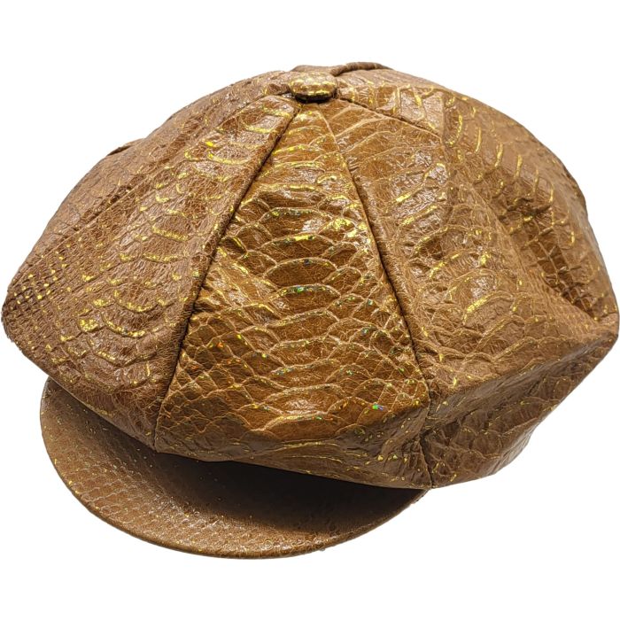 Big Apple Leather Newsboy Cap