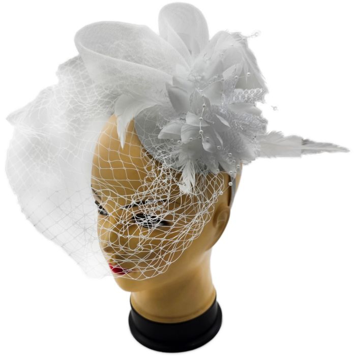 Women’s Elegant Feather & Net Fascinator (6Pcs)