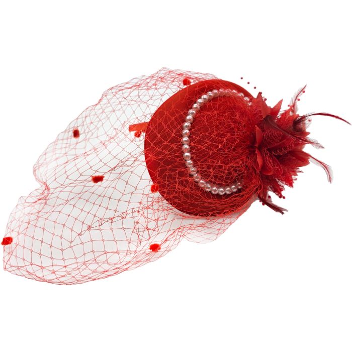 Women’s Elegant Feather & Net Fascinator (6Pcs)