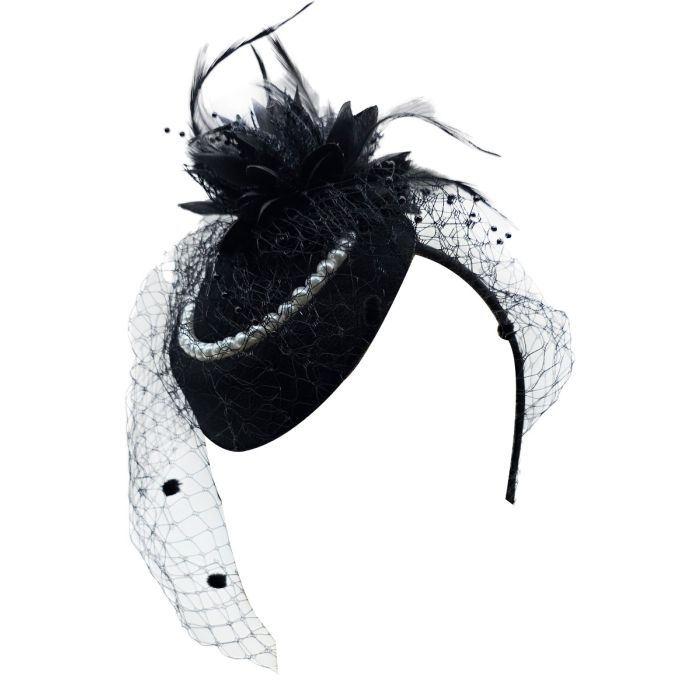 Women’s Elegant Feather & Net Fascinator (6Pcs)