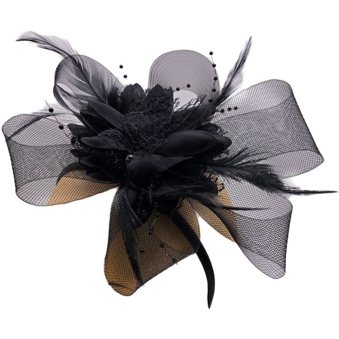Women’s Elegant Feather & Net Fascinator (6Pcs)