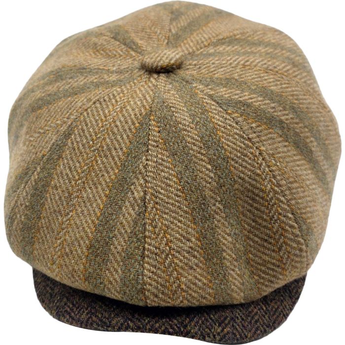 Herringbone Wool Blend Newsboy Cap