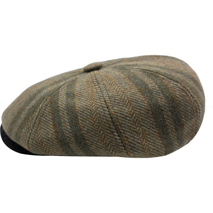 Herringbone Wool Blend Newsboy Cap