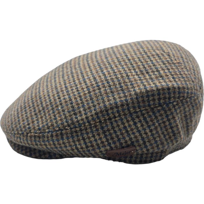 Check Pattern Flat Cap with Ear Flaps