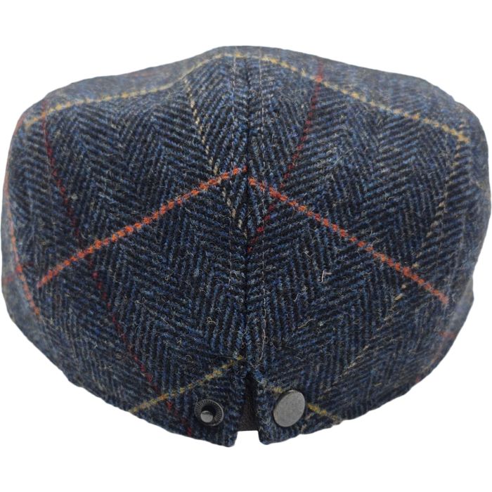 Adjustable Checked Herringbone Pattern Flat Cap
