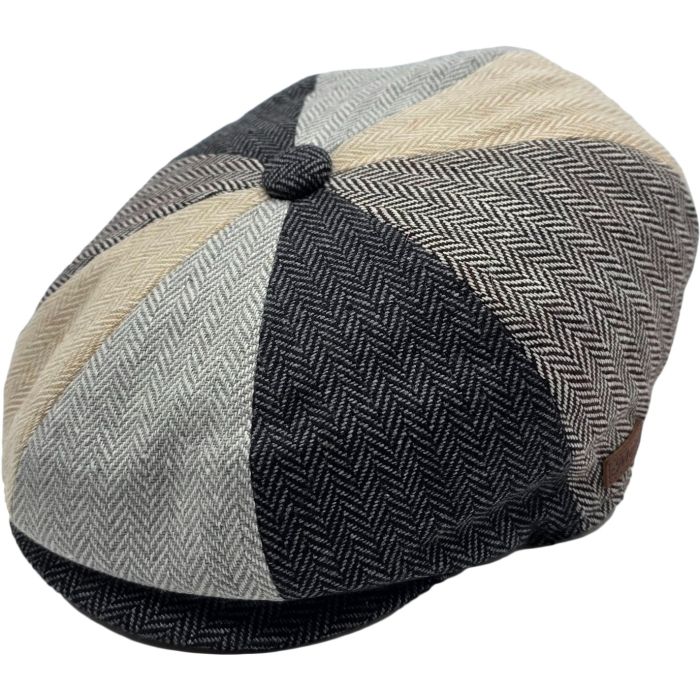 Patchwork Eight Panel Newsboy Cap
