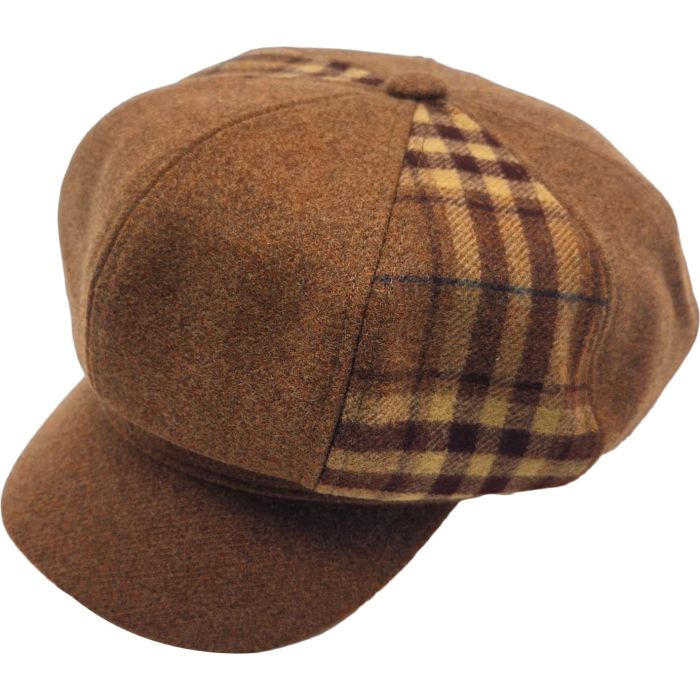 Womens Patchwork Newsboy Cap