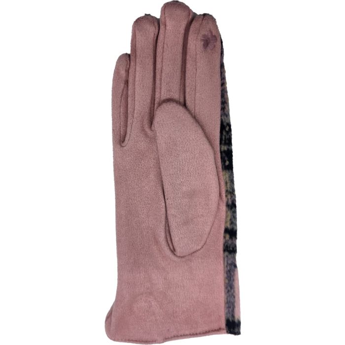 Women’s Check Pattern Fabric Gloves (12Pcs)