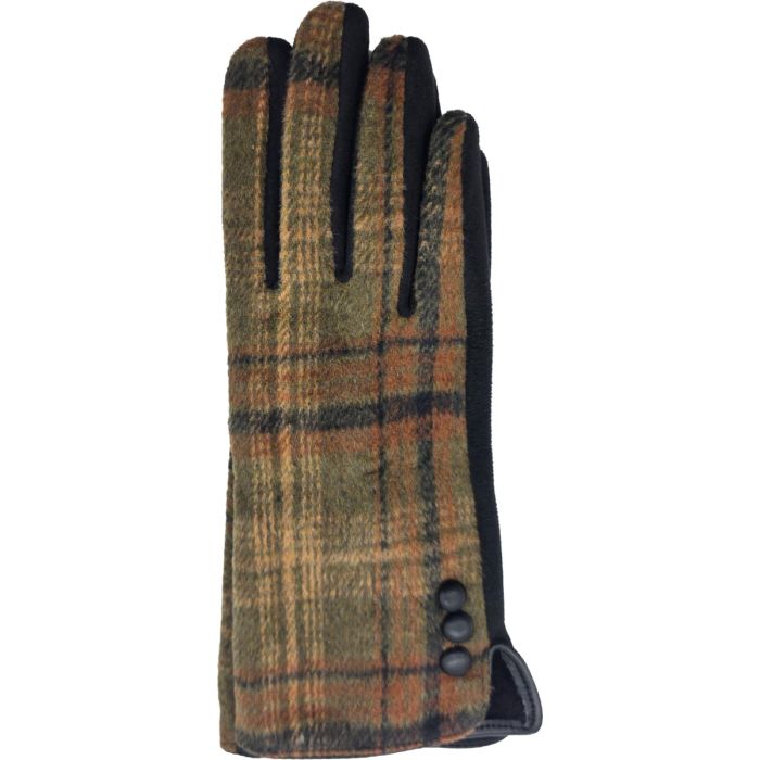 Women’s Check Pattern Fabric Gloves (12Pcs)