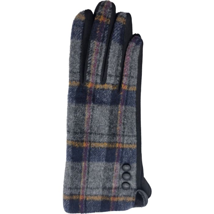 Women’s Check Pattern Fabric Gloves (12Pcs)