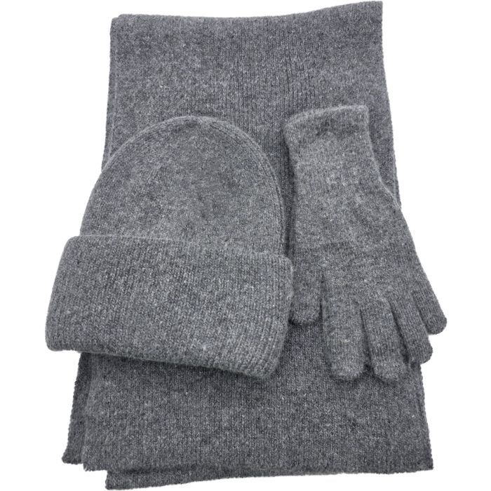 Winter Gift Set – Knitted Beanie, Scarf & Gloves (3-Piece Set)