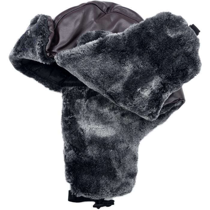 Shiny PVC Faux Leather Trapper Hat