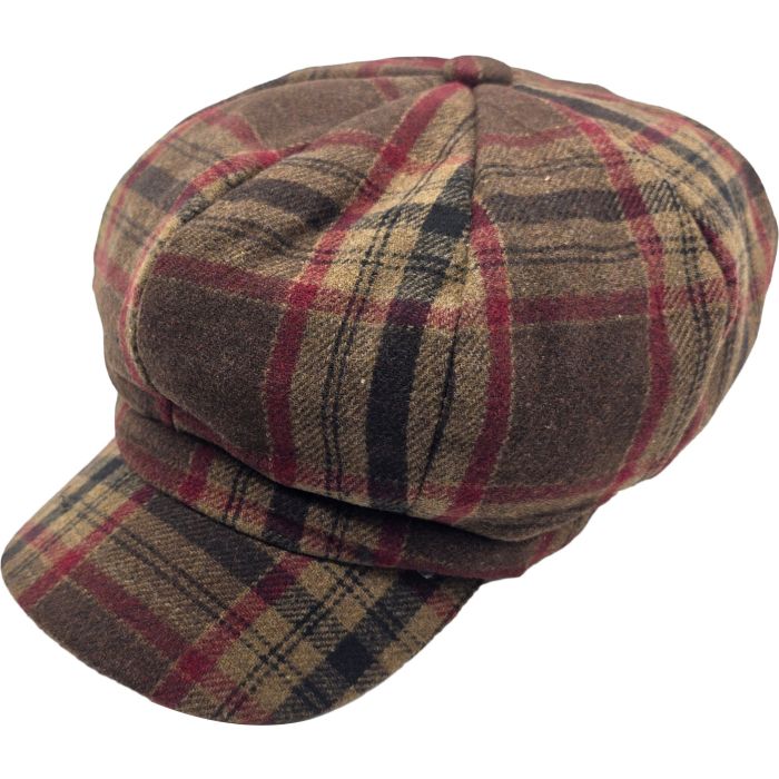 Check Tweed Women’s Newsboy Cap