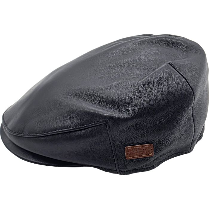 Genuine Leather Flat Cap