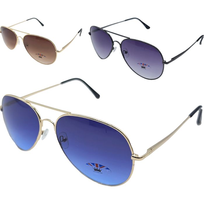 Classic Fade Aviator Sunglasses (12Pcs)