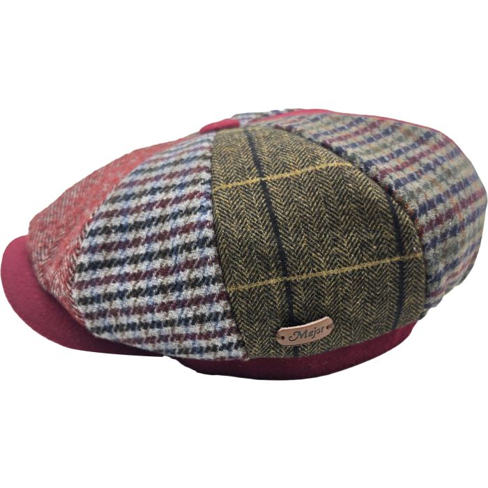 Patchwork Multi-Colour Eight Panel Newsboy Cap