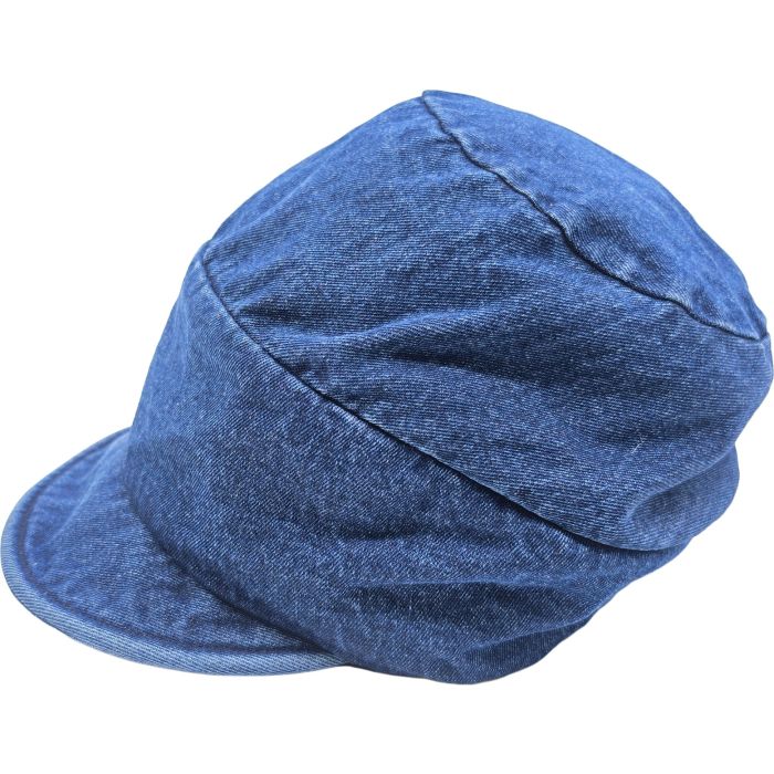 Summer Denim Peaked Rasta Cap