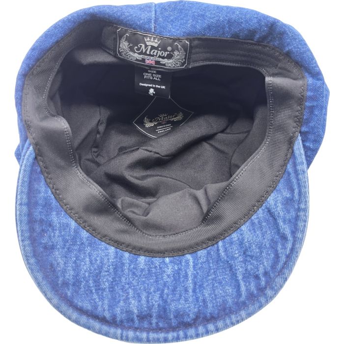 Summer Denim Peaked Rasta Cap