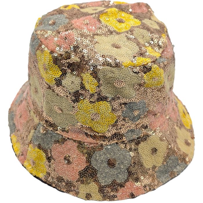 Floral Sequin Fisherman Bucket Hat