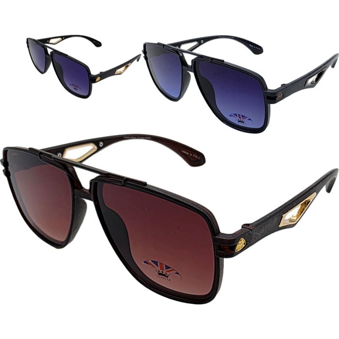 Classic Square Aviator Sunglasses (12Pcs)