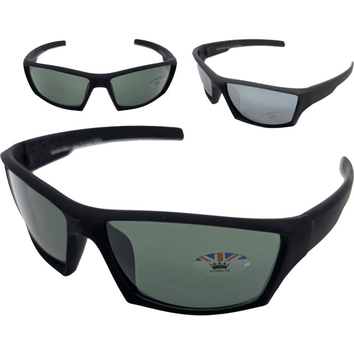 Classic Wide Rectangular Sports Sunglasses (12Pcs)