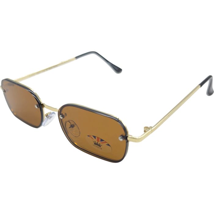 Minimalist Retro Rectangle Metal Sunglasses (12Pcs)