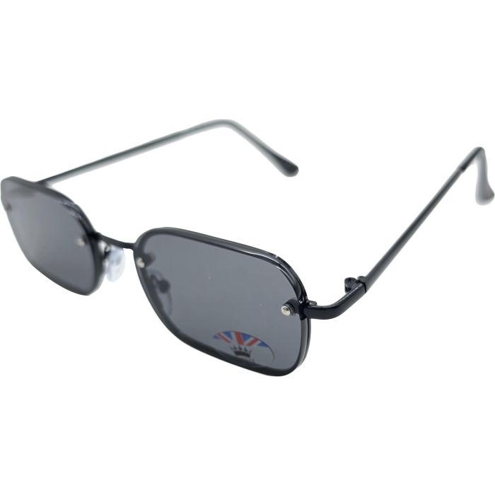 Minimalist Retro Rectangle Metal Sunglasses (12Pcs)