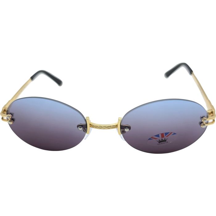 Minimalist Retro Oval Metal Sunglasses (12Pcs)