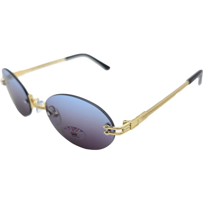 Minimalist Retro Oval Metal Sunglasses (12Pcs)
