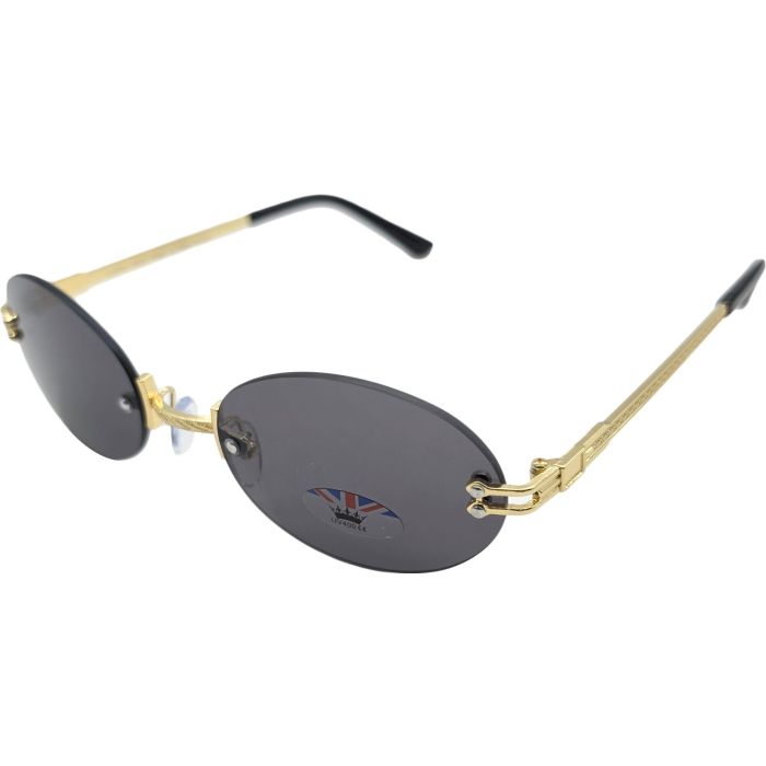Minimalist Retro Oval Metal Sunglasses (12Pcs)