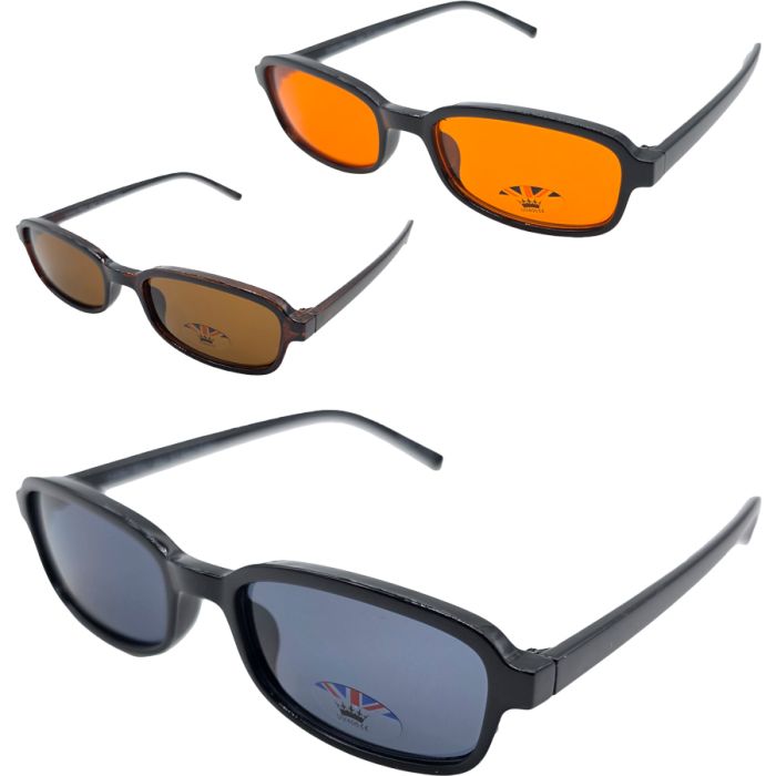 Retro-Inspired Rectangular Sunglasses (12Pcs)