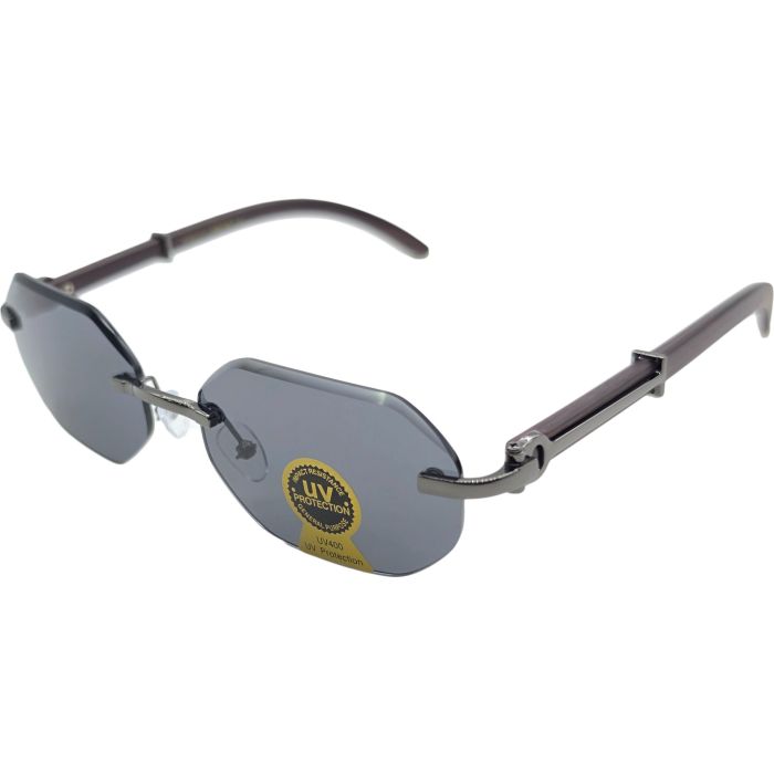 Minimalist Rimless Geometric Rectangular Sunglasses (12Pcs)