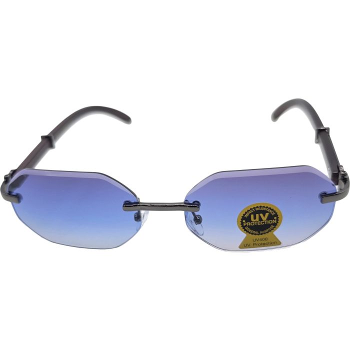 Minimalist Rimless Geometric Rectangular Sunglasses (12Pcs)
