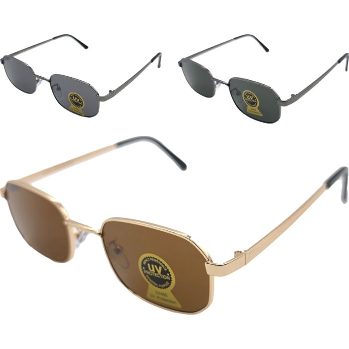Retro Geometric Rectangle Sunglasses (12Pcs)