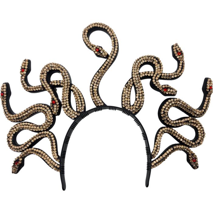 Fancy Rhinestone Snake Crown Headband