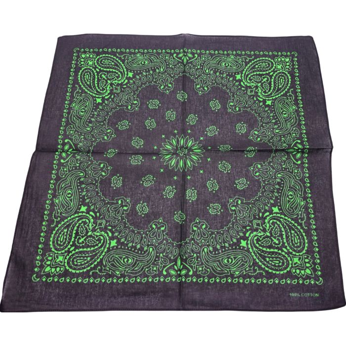 Neon Paisley Bandana (12Pcs)