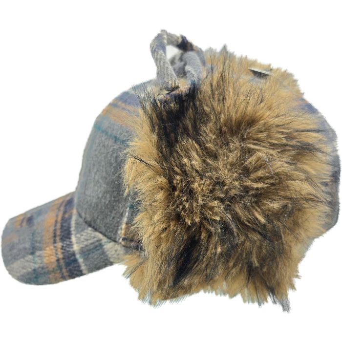 Plaid Winter Cap with Ear Flaps