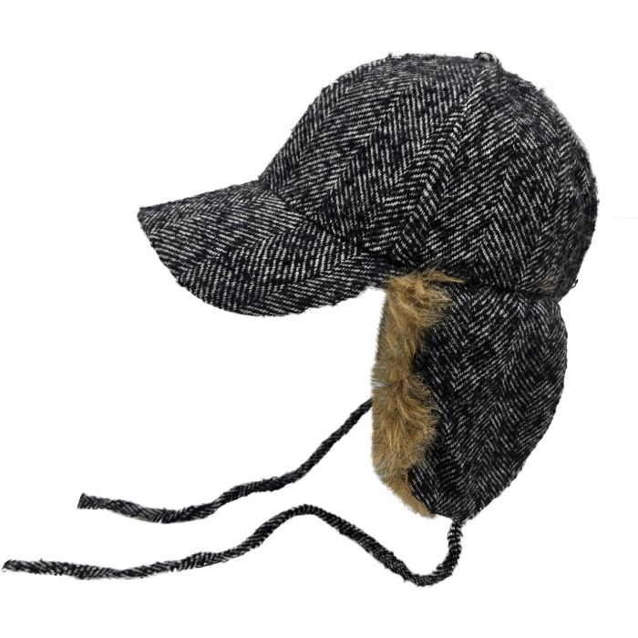 Plaid Winter Cap with Ear Flaps