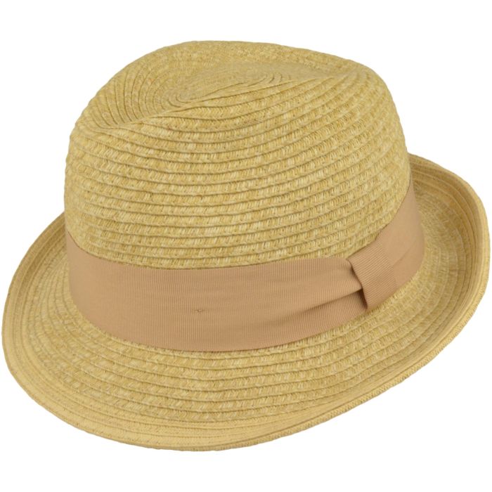 Soft Summer Straw Trilby Hat