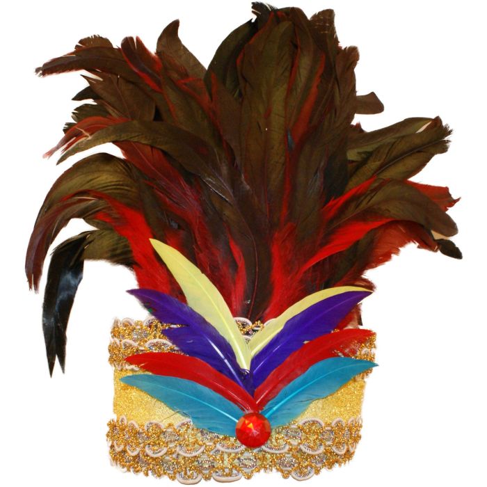 Feathered Showgirl Dancer Carnival Headdress