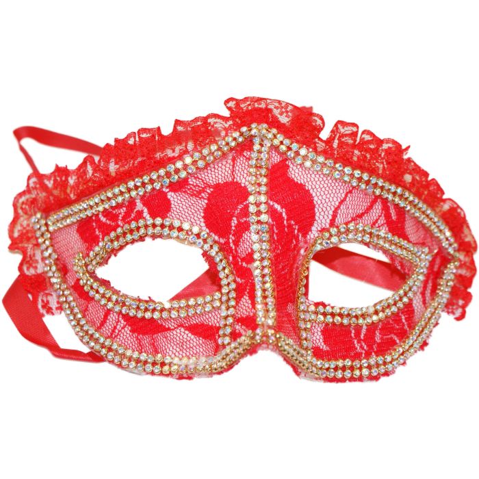 Venetian Masquerade Lace Mask - Cultured Diamonds
