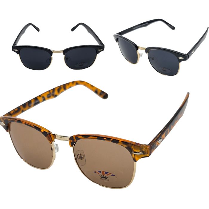 Clubmaster Semi-Rimless Sunglasses (12pcs)
