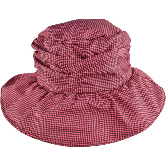 Houndstooth Checkered Womens Summer Sun Hat