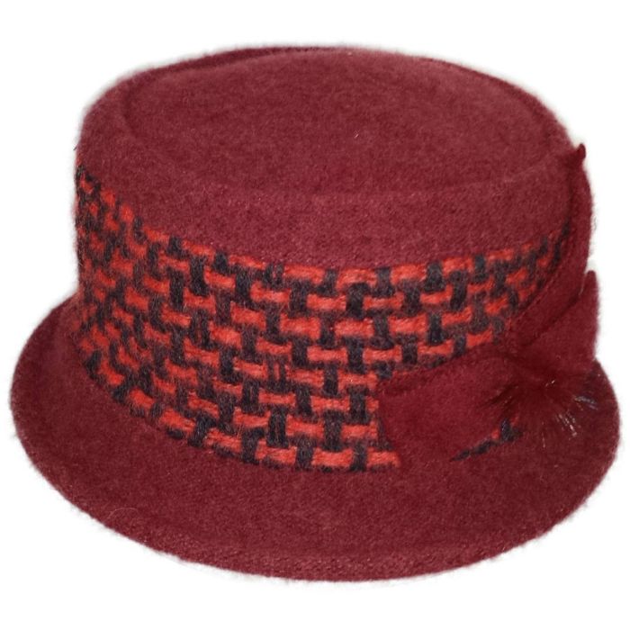 Womens Wool Vintage Cloche Hat