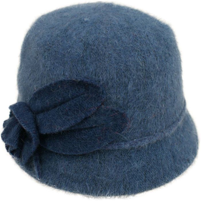 Womens Angora Cloche Hat