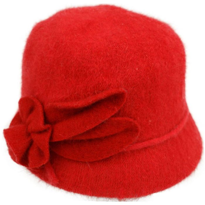 Womens Angora Cloche Hat