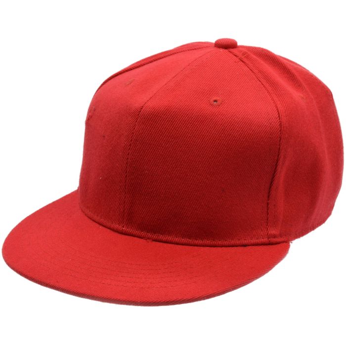 Flat Peak Plain Adjustable Baseball Cap (12pcs)